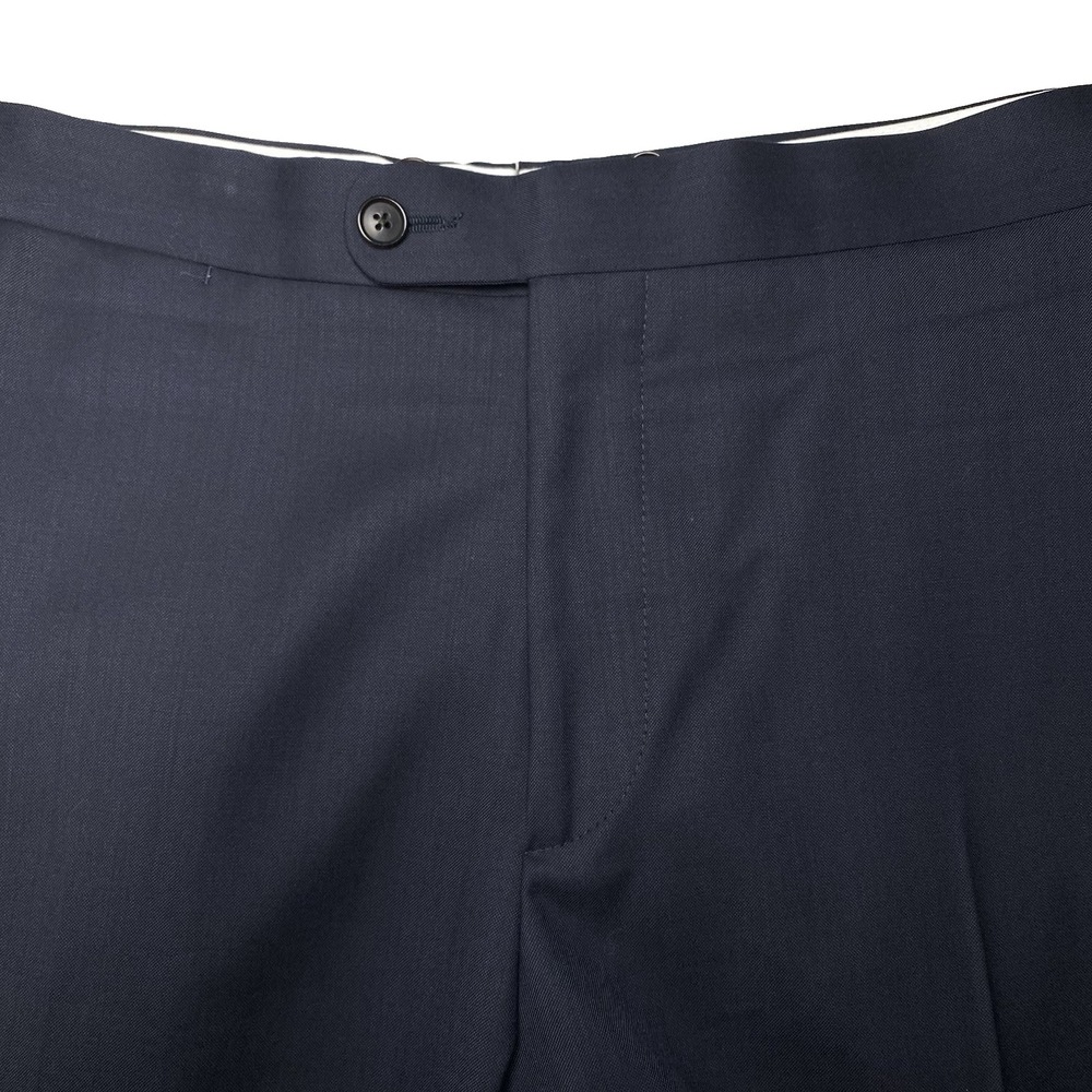 Suitsupply La Spalla SA Dress Trousers (36x31.5) Wool Flat Front Side Tabs Navy